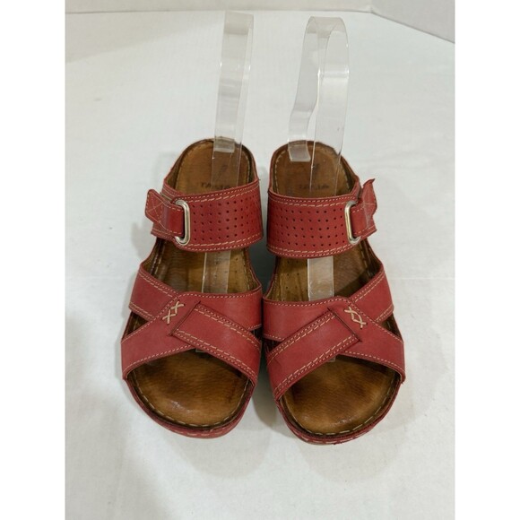 V Italia Mica Natural Genuine Leather Slide on Extra Light Wedge Size 38 - Picture 2 of 9